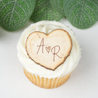 Personalised Heart shaped Cupcake Topper - Cupcake Topper