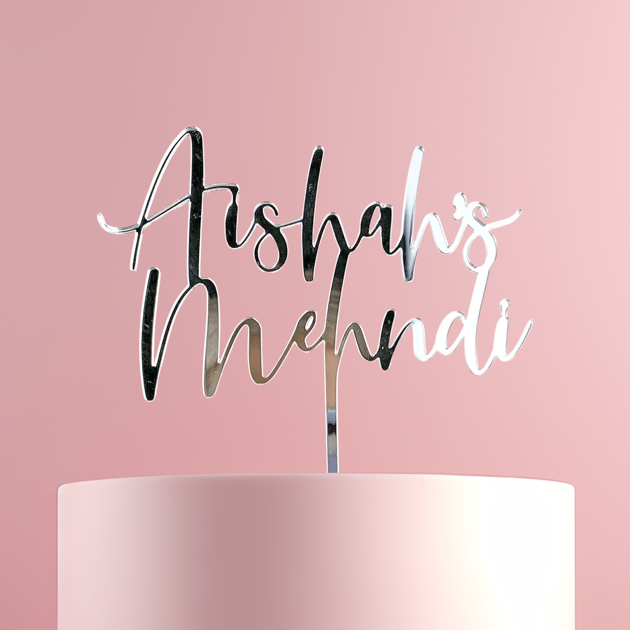 Personalised Mehndi Cake Topper - Cake Topper