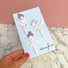 Printed Acrylic Ballerina Charm Set - Cake charm