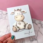 Printed Acrylic Cow Charm - Cake charm