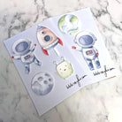 Printed Acrylic Space Man Cake Charm - Cake charm