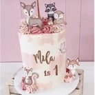 Printed Acrylic Woodland Charm Set - Cake charm