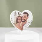 Printed Photo Heart Cake Topper -