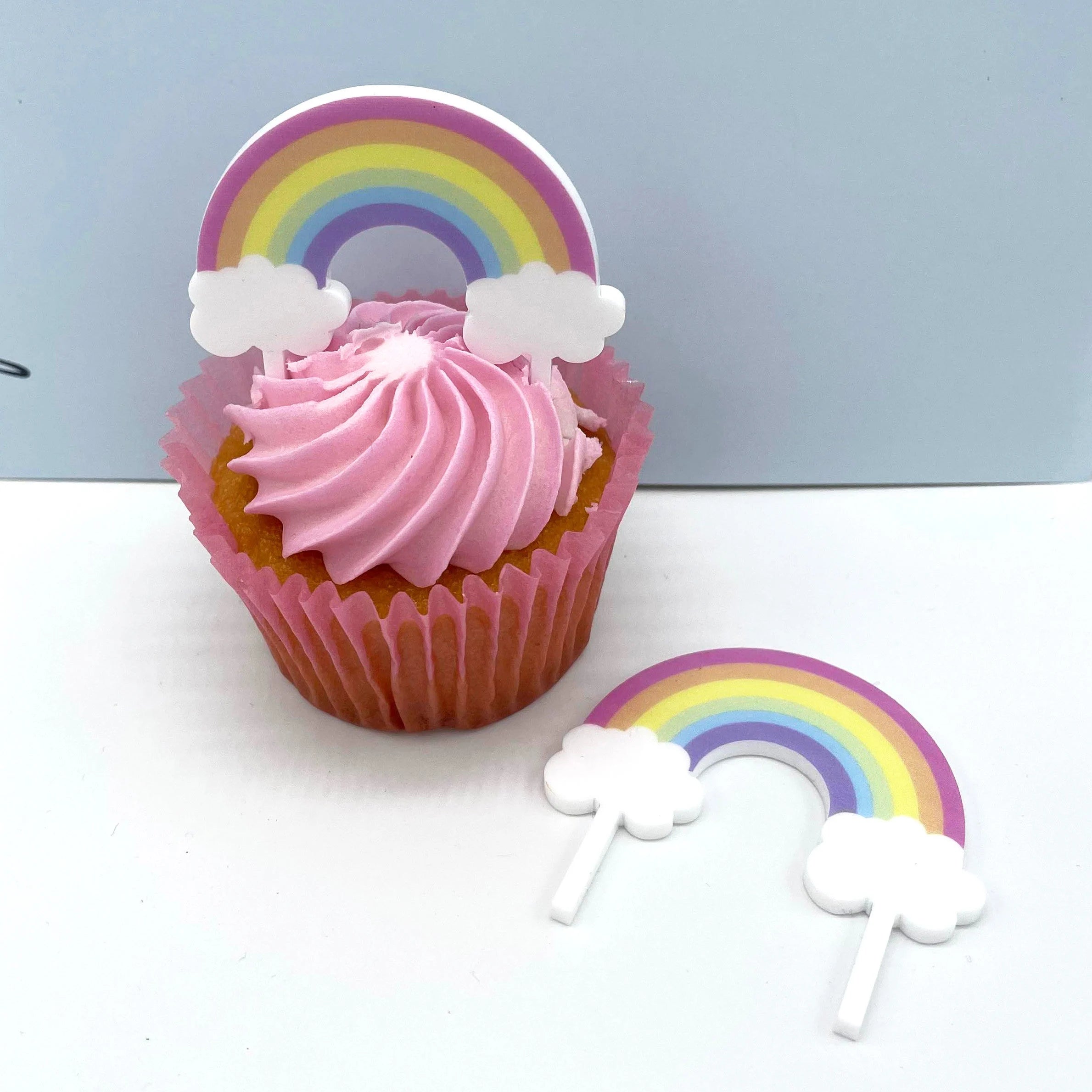 Rainbow Printed Cupcake Toppers - Cupcake Topper