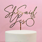 She Said Yes Cake Topper - Cake Topper