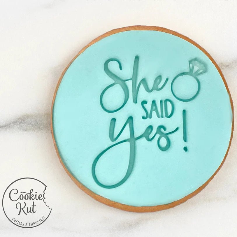 She Said Yes! - Engagement/Hen Party Embosser Stamp - Cookie Stamp