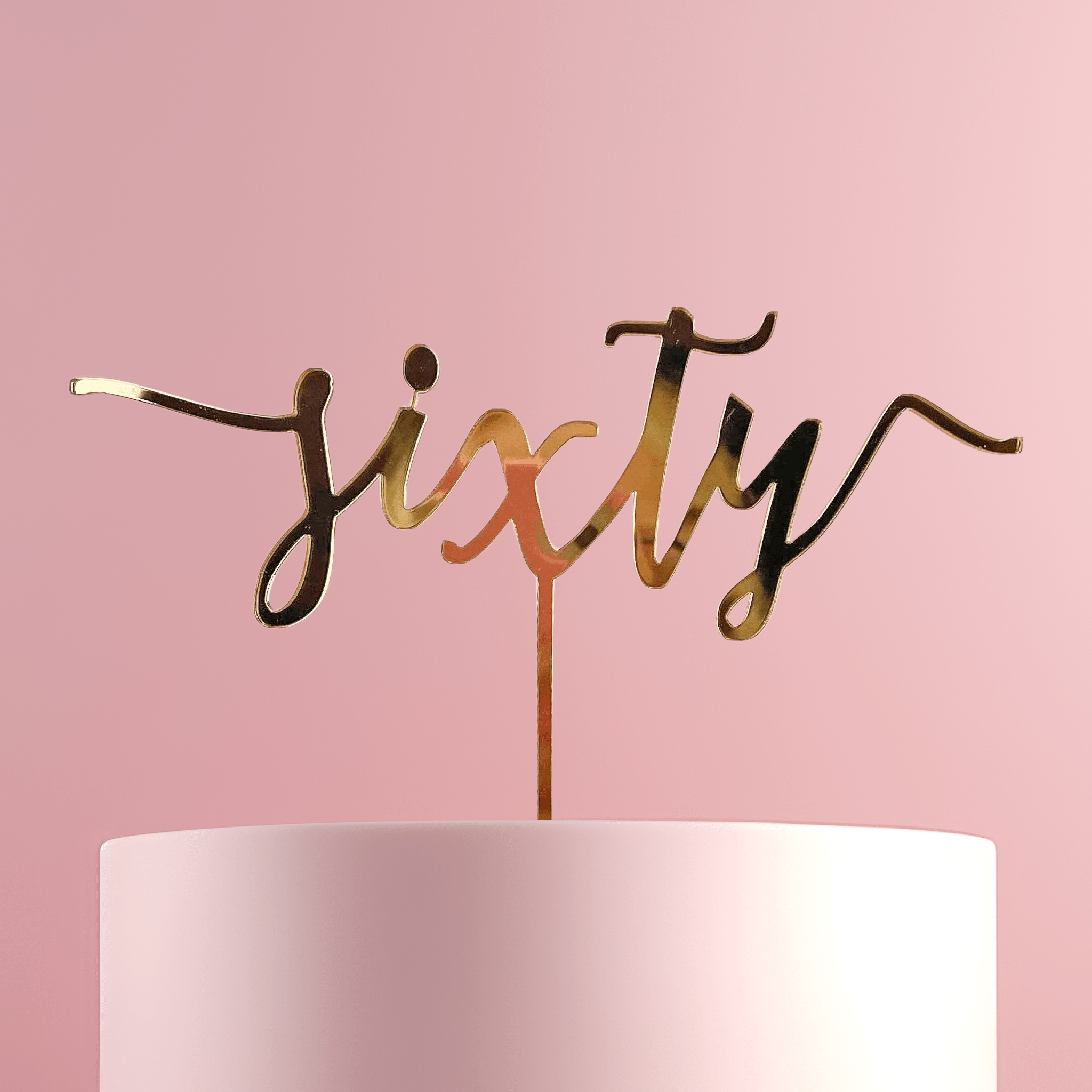 Sixty 60th Birthday Cake Topper - Cake Topper