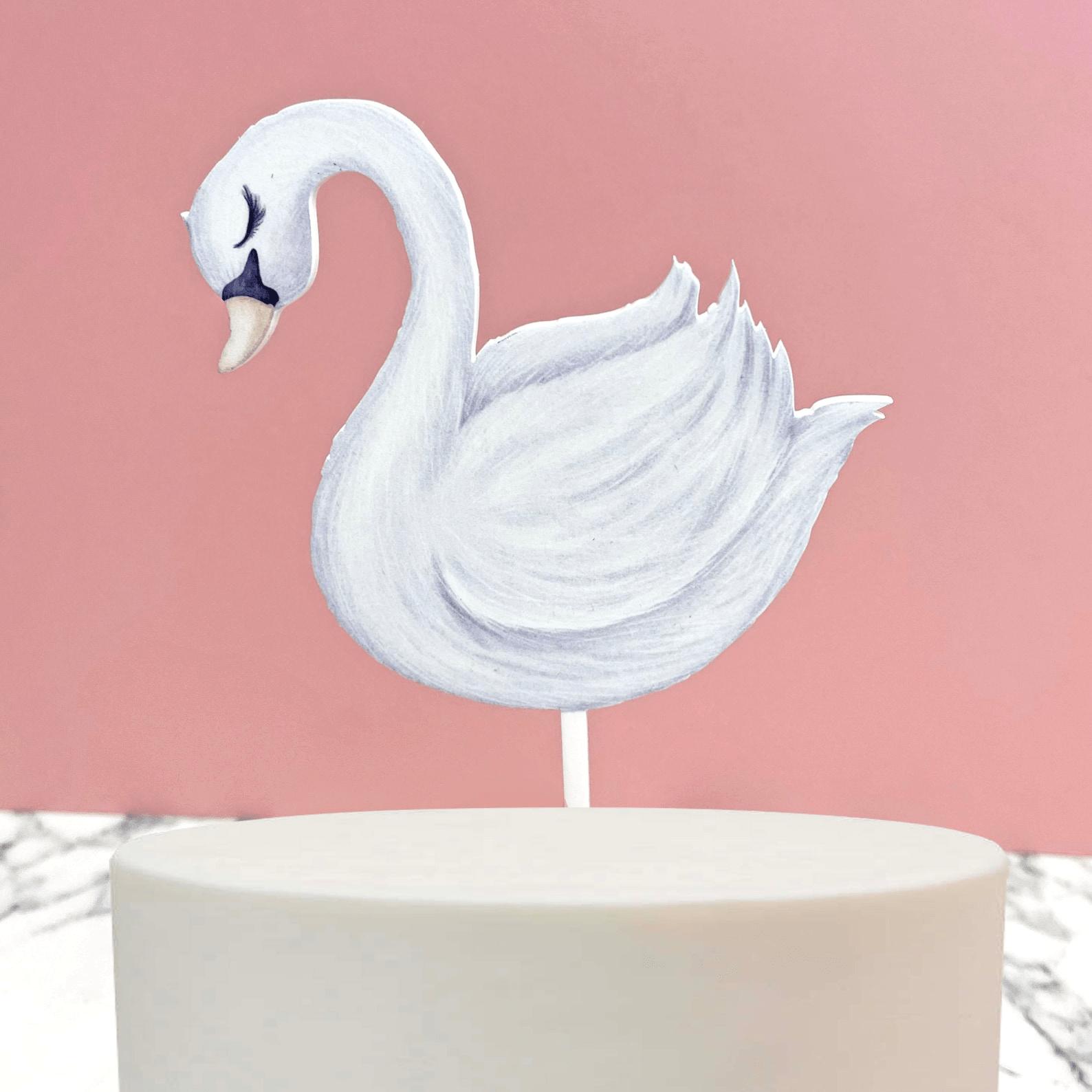 Swan Acrylic Cake Topper - Cake Topper