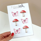 Toadstool & Butterfly Acrylic Cake Charms - Cake charm